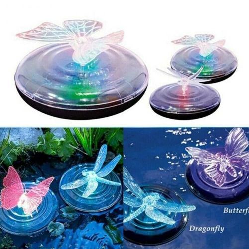 Lampe Solaire Led Flottante Sous-Marine, Rvb, Couleur Changeante, Papillon Libellule, Luminaire Dcoratif D'extrieur, Idal Pour Un Jardin, Une Piscine Ou Un tang