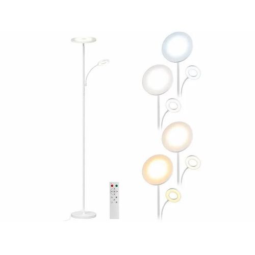 Lampe Sur Pied Tlcommande 2800 Lm Avec Lampe De Lecture - Blanc