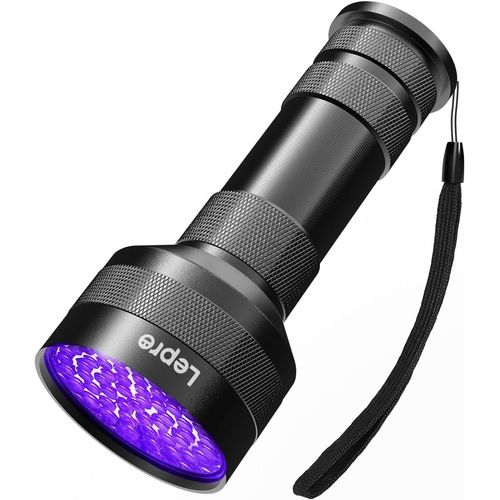 Lampe Torche Uv,Lampe Uv Avec 51 Leds Ultra-Violet,395 Nm Lumire Noire Dtecteur Pour Traceurs Fluorescents Chien Chat Tapis Dtecteur Urine Scorpion Vrifie L'argent
