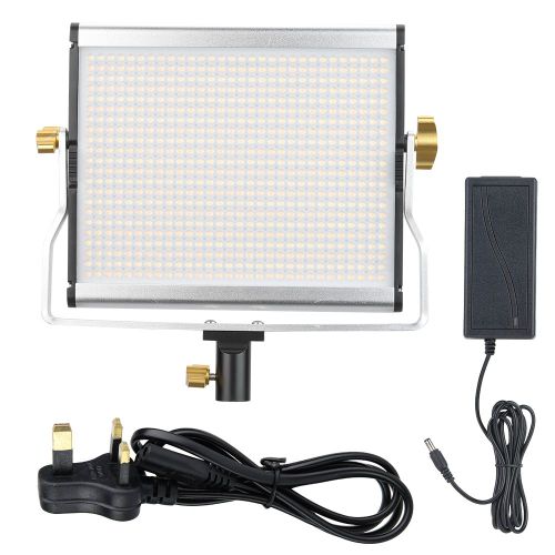 Lampe video LED VBESTLIFE 3200-5600 K, bicolore, intensite variable, IRC 95+, AC 110 V-250 V, prise britannique