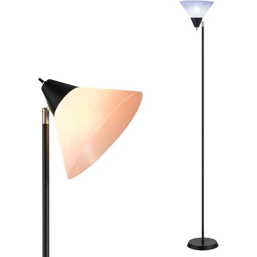Lampes De Sol, Lampadaire Sur Pied Avec Tte Lumineuse Pivotante, Abat-Jour Blanc Rsistant Aux Chutes, Interrupteur Rotatif, Lampes Hautes Pour Salon, Chambre  Coucher, Bureau(Noir).[G863]