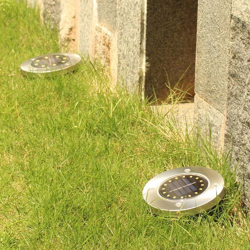 Lampes Solaires de Jardin, 1 Pcs 10 LEDs Lumières Enterrées Extérieures
