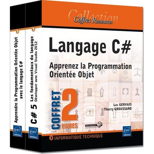 Langage C# - Coffret De 2 Livres : Apprenez La Programmation Oriente Objet   de Gervais Luc  Format Broch 