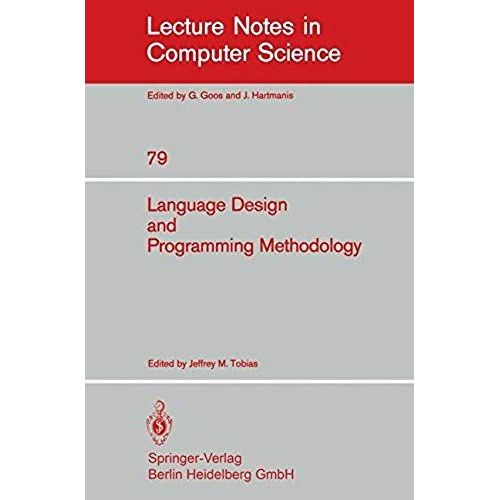 Language Design And Programming Methodology   de J. M. Tobias  Format Broch 