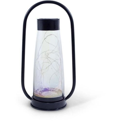 Lanterne Solaire - Garden Id Noir - 18 H34 Cm - Batterie Aaa - Autonomie 6-8h - Poigne Pratique.