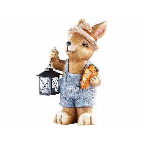 Lapin Dcoratif tanche Avec Lanterne Et Carotte