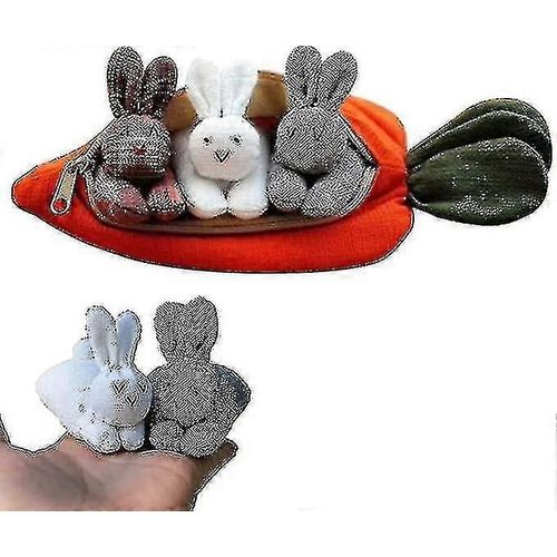 Lapins  Cache-Cache Dans Une Pochette De Carottes, 3 Lapins Dans Un Sac  Main De Carotte, Pques 3 Lapins Dans Un Sac  Main De Carotte Sac  Glissire Drle De Cadeaux De Jouets
