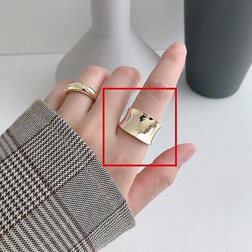 Large Bague En Argent Pour Femmes Bijoux De Mode Sourire Chanceux Visage Anneaux Hip Hop Grande Ouverture Bague Rglable Pour Fille Bijoux Cadeau-W Taille Unique Couleur G