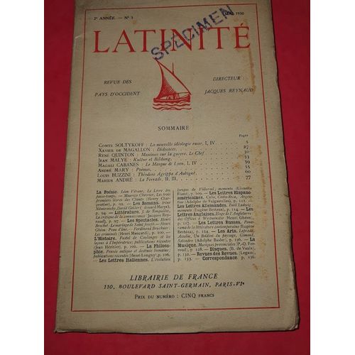 Latinite 2e Annee N 5 1930   