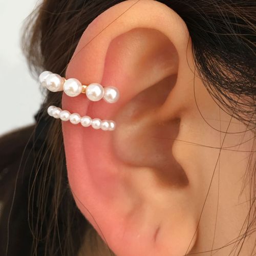 Lats  Boucles D'oreilles  Clips Pour Femmes Et Hommes, Couleur Or Blanc, Feuilles De Zircon, Cratif, Simple, Manchette D'oreille, Non Piercing, Ensemble De Clips D'oreille, Bijoux Tendance