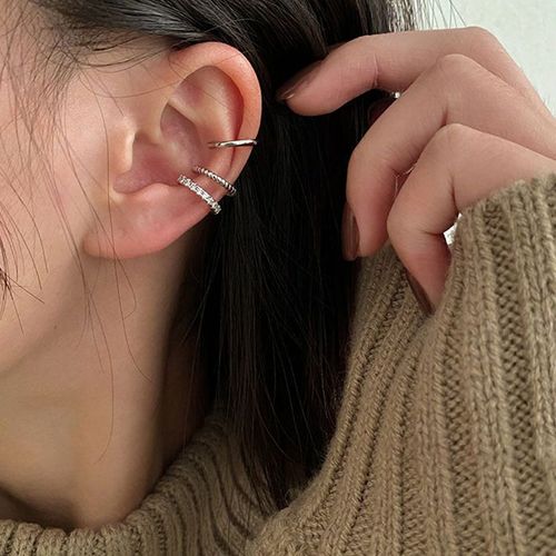 Lats  Boucles D'oreilles  Clips Pour Femmes Et Hommes, Couleur Or Blanc, Feuilles De Zircon, Cratif, Simple, Manchette D'oreille, Non Piercing, Ensemble De Clips D'oreille, Bijoux Tendance