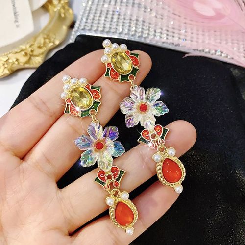 Lats-Boucles D'oreilles Pendantes En Coquillage De Conque Pour Femmes, Boucles D'oreilles Goutte D'eau Avec Pompon, Bijoux En Cristal Coren, Mode 2020