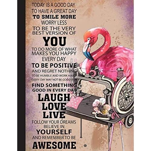 Laugh Love Live Notebook: Cute Flamingo Notebook Trendy Pink Tropical Flamingo Composition Notebook For Creative Lettering Or Note Taking Flamingo Notebook,With Line Pages   de Love, Flamingo  Format Broch 