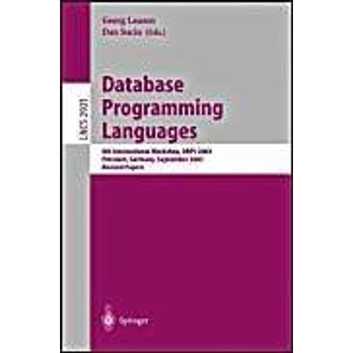 Database Programming Languages   de Georg Lausen  Format Broch 
