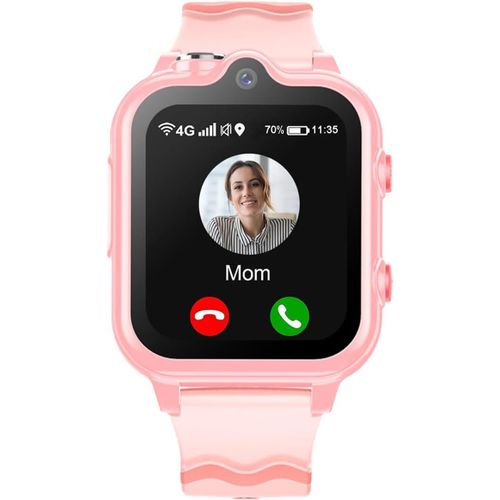 Lbgwp Montre Connecte Enfant Gps Montre Intelligente Garon Fille 4g Wifi Appel Vido Camra Sos Message Rveil Chronomtre Mode Classe Notification De Vibration (Noir)