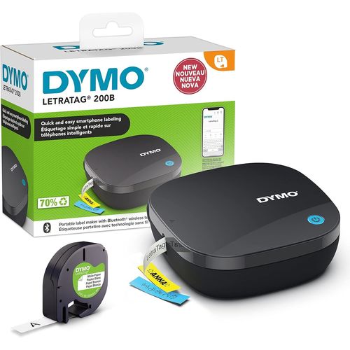 Lbgwp60 Letratag 200B tiqueteuse Bluetooth Imprimante D'tiquettes Compacte Se Connecte  Ios Et Android  L'Aide De La Technologie Bluetooth Sans Fil Inclut 1 Ruban En Papier Blanc