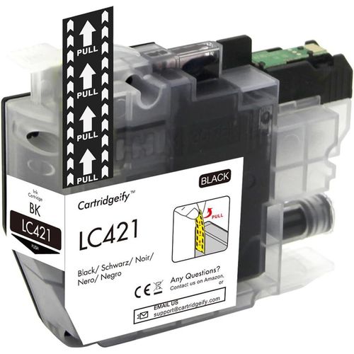 Lc 421 Cartouches D'encre Compatible Avec Brother Lc-421 Lc-421val Lc421xl Noir, Pour Brother Mfc-J1010dw, Dcp-J1050dw, Dcp-J1140dw, Dcp-J1800dw