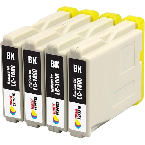 Lc1000 4 Noir Cartouches D'encre Compatibles Pour Brother Dcp-130c Dcp-135c Dcp-150c Dcp-330c Dcp-350c Dcp-357c Dcp-540cn Dcp-560cn Dcp-770cw Fax-1460 Fax-2840 - Grande Capacit