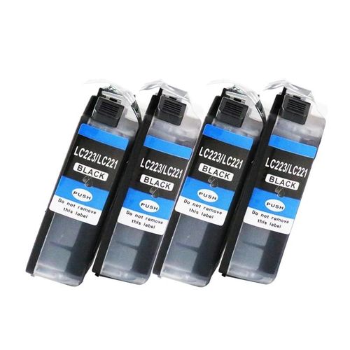 Lc223 Cartouche D'encre Lc 223 Lc223xl Compatible Pour Imprimante Brother Dcp-J562dw J4120dw Mfc-J480dw J680dw J880dw J4620dw-4 Pice Noir