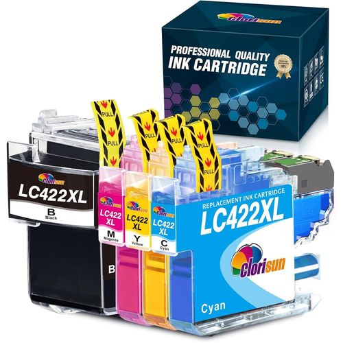 Lc422xl Lc422 Xl Cartouche D'encre Compatible Pour Brother Lc422 Lc-422val Lc422xl Pour Brother Mfc-J5740dw Mfc-J5340dw Mfc-J6540dw Mfc-J6940dw Mfc-J5345dw (Noir, Cyan, Magenta, Jaune)