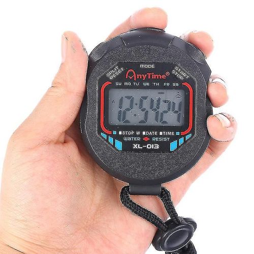 Lcd Digital Professional Chronograph Timer Counter Stop Watch Stopwatch Handheld-Xt