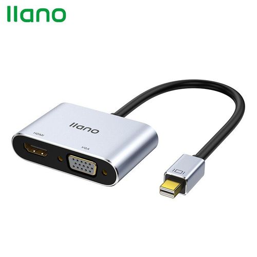 LCD4002B - Mini Displayport vers HDMI, cble VGA, projecteur de tlvision, DP 1.4, Port d'affichage, convertisseur pour Apple Macbook Air