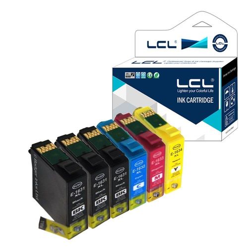 Lcl 16xl T1631 T1632 T1633 T1634 (6-Pack, 3 Noir/Cyan/Magenta/Jaune) Cartouches D'encre Compatible Pour Epson Workforce