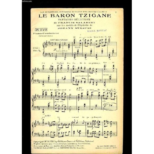 Le Baron Tzigane.   de francis salabert