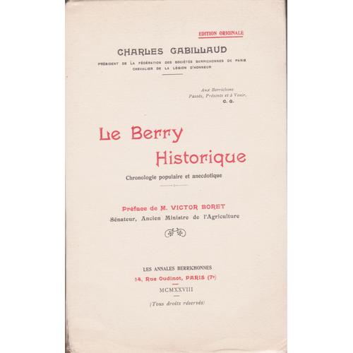 Le Berry Historique de Charles Gabillaud