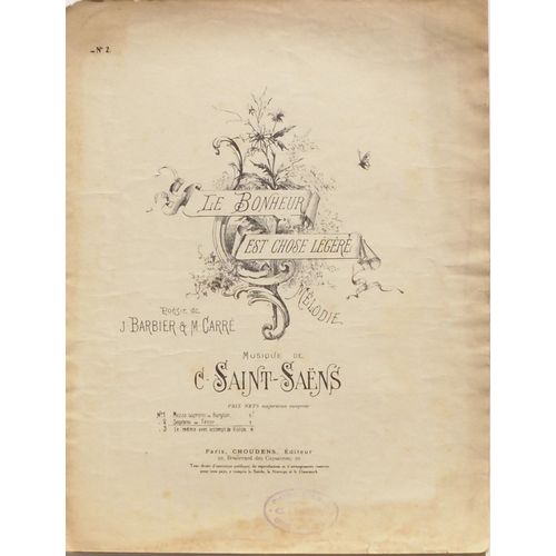 Le Bonheur Est Chose Legere(Melodie) (Poesie De J. Barbier Carre)