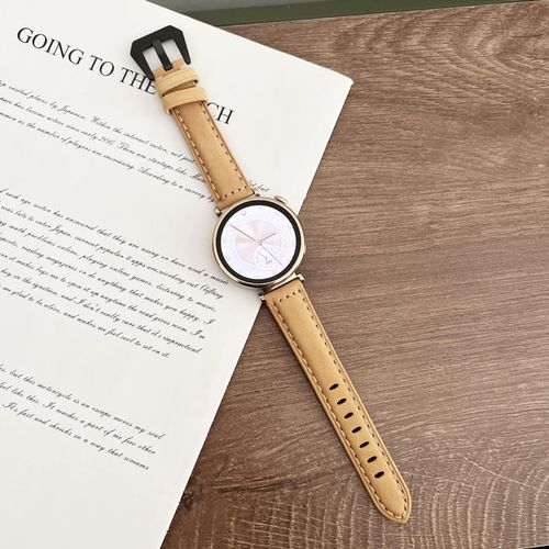 Le Bracelet De Montre Convient  La Montre Huawei Gt4 Gt2 Crazy Horse Motif Gt3pro En Cuir Vritable Watch3/4fit2 Universel 41 Mm-Gt4 Panerai Cuir Mat-Couleur Tournesol-Auto-Test 22 Mm