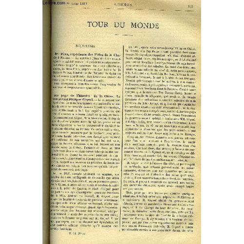 Le Cosmos - Revue Des Sciences Et De Leurs Applications N 57 - Mme Pitra Suprieure Des Filles De La Charit A Nimes, Une Page De L Histoire De La Chine, Le Commandant Prosper Giquel, Le Laboratoire(...)   de COLLECTIF 