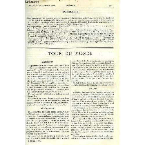 Le Cosmos - Revue Des Sciences Et De Leurs Applications N 713 - La Plante De Witt, Une Ascension De Ballon-Sonde Aprs L Orage Du 23 Aout, Le Taenia Des Perdrix, Statistique Capillaire, L Ile(...)   de COLLECTIF 