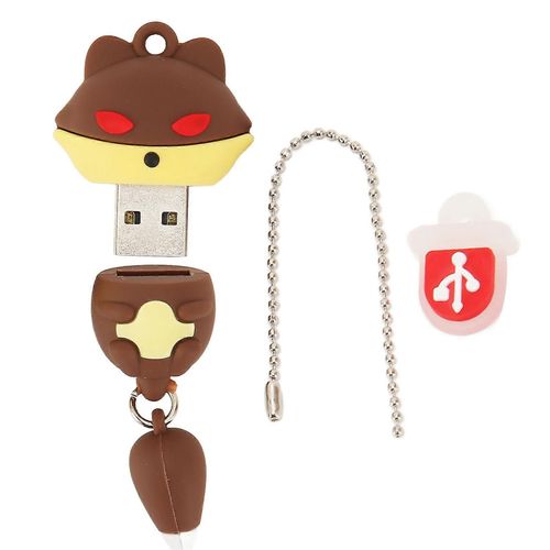 Le disque USB2.0 U prend en charge le disque flash USB ultra stable et remplaable en forme de renard mignon Cl USB portable pour tlphone portable PC 32GB
