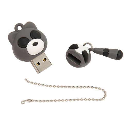 Le disque USB2.0 U prend en charge les cls USB de raton laveur mignon ultra stable et remplaables  chaud, la cl USB, le tlphone portable, le PC, lutilisation de 128 Go