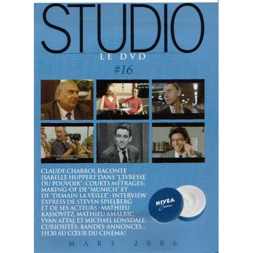 Le Dvd Studio   N 16 : Inteview Spielberg  Making Of Munich / Isabelle Hupert Et Chabrol / Courts  Metrages De Julien Lecat , Sylvain Pioutaz Et Thierry Seban / Louis Malle David Cronenberg Jon Brion