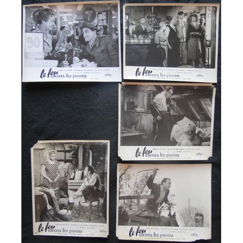Le Feu Dans La Peau - Film 1953 De Marcel Blistene Avec Raymond Pellegrin, Giselle Pascal - 5 Photos D'exploitation De Cin?ma - Chaque Petite Affiche De 24x29 Cm