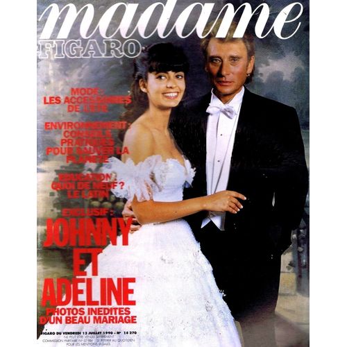 Le Figaro Madame 14270 1990 Adeline Johnny Hallyday/Lazure/Savary/Yves Leveque