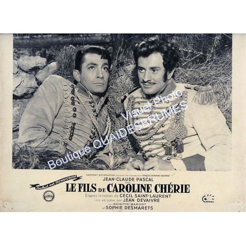 Le Fils De Caroline Chrie : Photo D'exploitation Cinmatographique - Format 24x30 Cm - De Jean-Devaivre Avec Jean-Claude Pascal, Brigitte Bardot, Sophie Desmarets, Georges Descrires - 1955