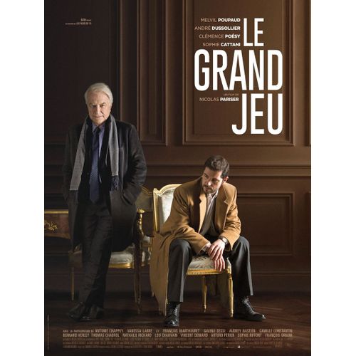 Le Grand Jeu -Vritable Affiche De Cinma Plie - Format 40x60 Cm - De Nicolas Pariser Avec Melvil Poupaud, Andr Dussollier, Clmence Posy, Sophie Cattani, Antoine Chappey, Nicolas Wanczycki- 2015