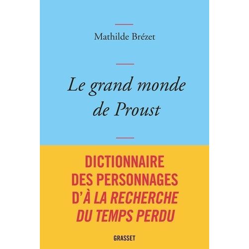 Le Grand Monde De Proust - Dictionnaire Des Personnages D'a La Recherche Du Temps Perdu    Format Grand Format 