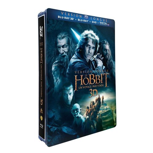 Le Hobbit : Un Voyage Inattendu - Version Longue - Blu-Ray 3d + Blu-Ray + Dvd + Digital Ultraviolet - Edition Limite Steelbook(Tm) Jumbo
