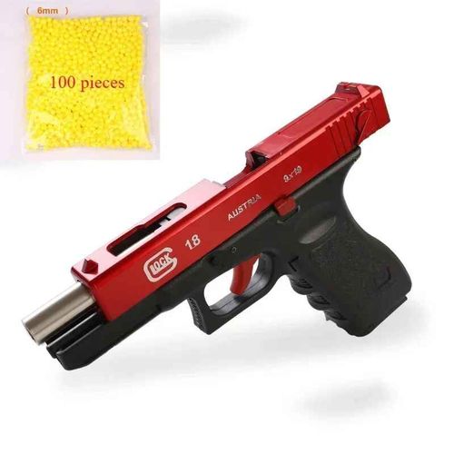 Le Jouet En Alliage G18 Allume Des Balles En Plastique Avec Une Grande Puissance Et Une Longue Porte,C'est Le Meilleur Cadeau De Pistolet Jouet Pour Les Anniversaires Des Enfants - Type A
