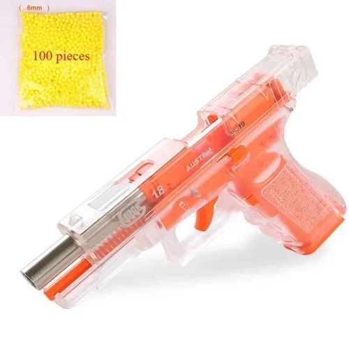 Le Jouet En Alliage G18 Allume Des Balles En Plastique Avec Une Grande Puissance Et Une Longue Porte,C'est Le Meilleur Cadeau De Pistolet Jouet Pour Les Anniversaires Des Enfants - Type C