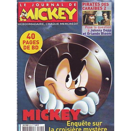 Le Journal De Mickey 2813 Corinne Bailey Rae 2 Pages / Johnny Depp Orlando Bloom Pirates Des Carabes Couv + 2 Pages / Christophe Willem 1/2p/ Fiche Collector Jennifer Lopez 2813