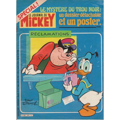 Le Journal De Mickey   N1474   -  Le Mystre Du Trou Noir  +  Dingo, Gnie Du Sicle  -