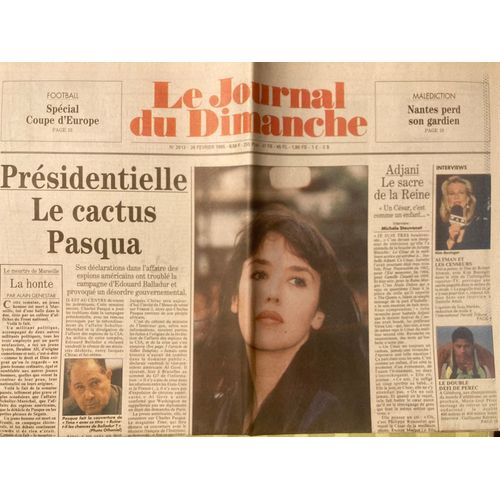 Le Journal Du Dimanche - N2513 - 26 Fvrier 1995 - Isabelle Adjani, Le Sacre De La Reine Margot, Charles Pasqua, Coupe D'Europe De Football, Kim Basinger, Robert Altman, Marie-Jo Prec, Glucksman...