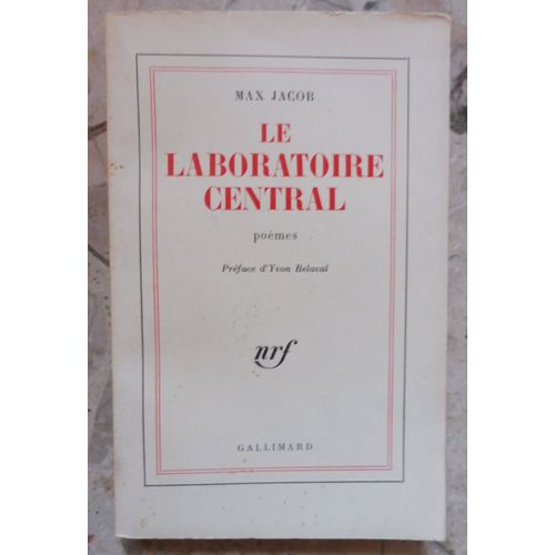 Le Laboratoire Central   de Max Jacob  Format Broch 