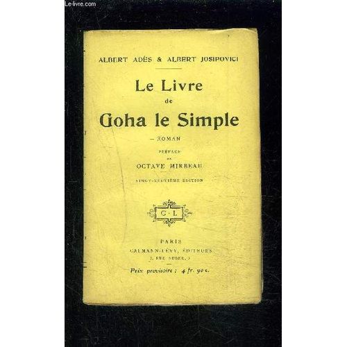 Le Livre De Goha Le Simple   de ADES- JOSIPOVICI