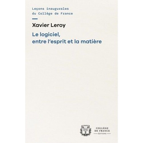 Le Logiciel, Entre L'esprit Et La Matire    Format Poche 